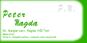 peter magda business card